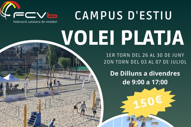 La Federación Catalana de Voleibol estrena Campus de vóley playa FCVOLEI